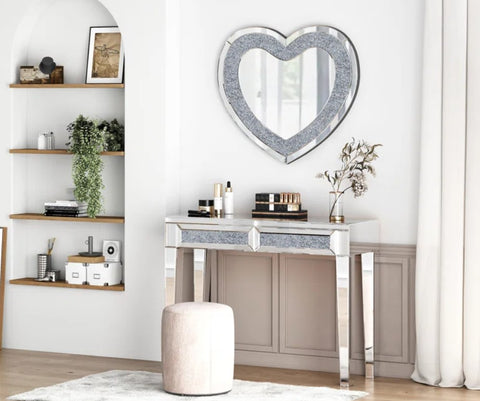 Heart Design Wall Mirror Ornate Glass Framed Venetian Decor Mirror Heart Design Wall Mirror Ornate Glass Framed Venetian Decor Mirror