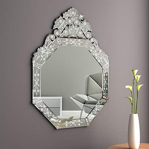 Luxury Wall Mounted Squared Mirror, Venetian Mirror Decor Luxury Wall Mounted Squared Mirror, Venetian Mirror Decor