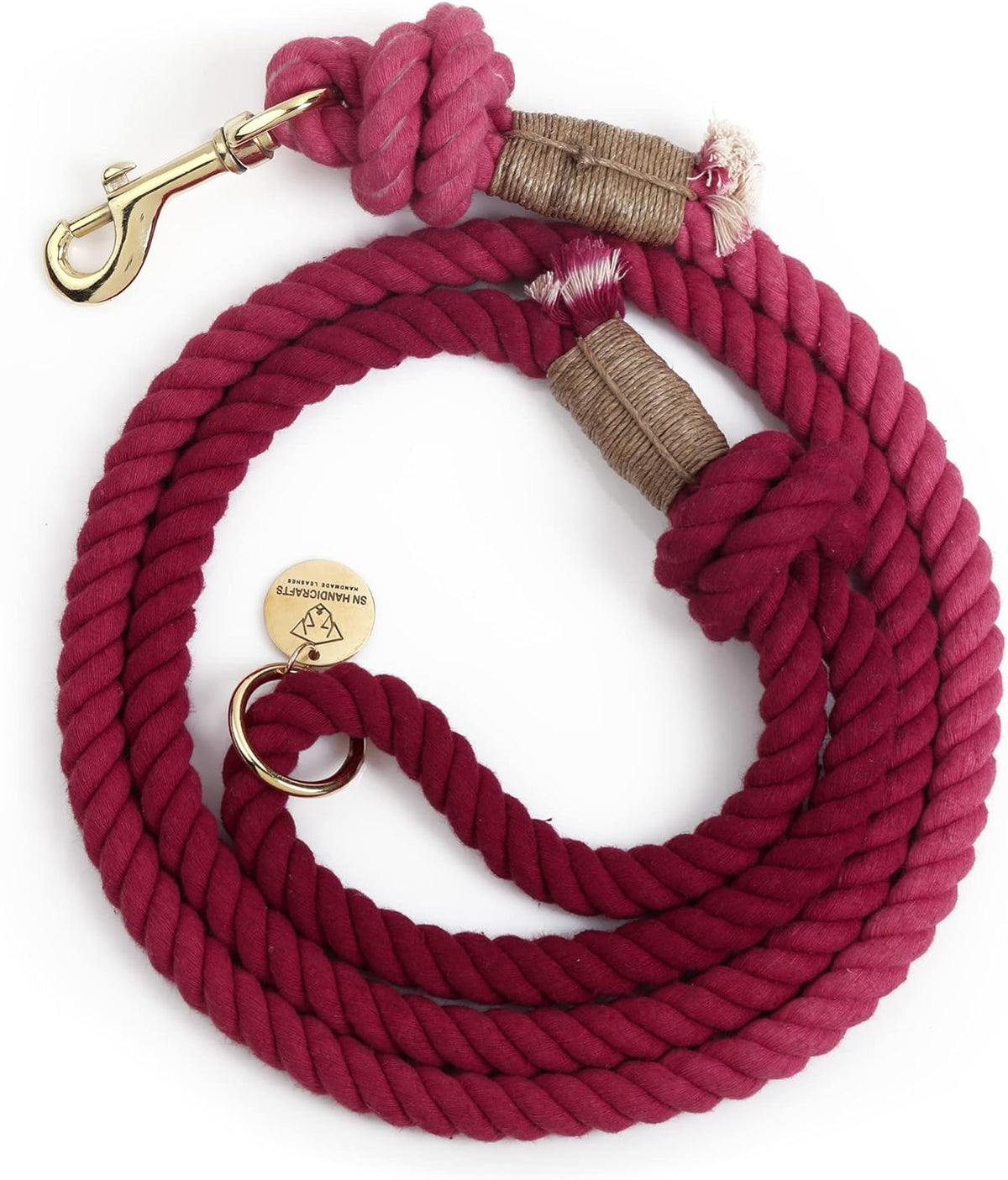 Red Ombre Pink Handmade Rope Leashes