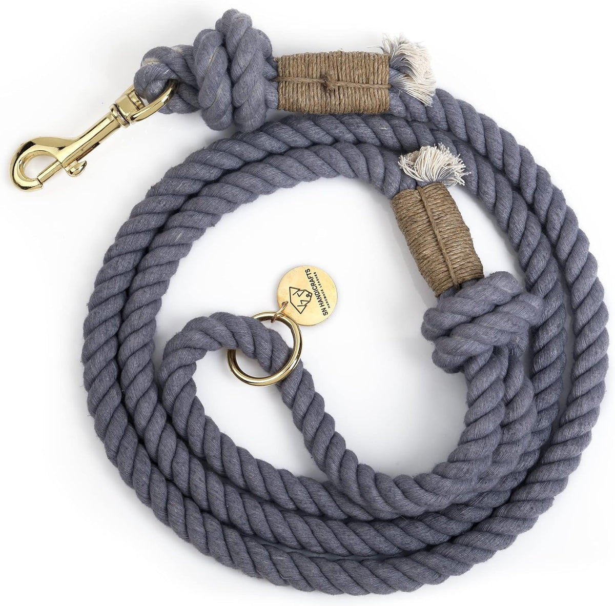 Grey Handmade Rope Leashes for Dogs Rope Dog Leash