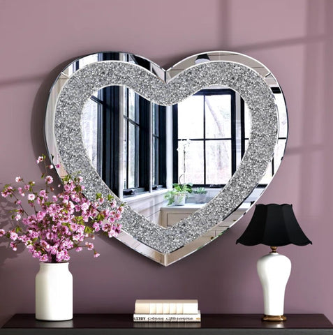 Heart Design Wall Mirror Ornate Glass Framed Venetian Decor Mirror Heart Design Wall Mirror Ornate Glass Framed Venetian Decor Mirror