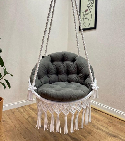 Handmade Macrame Hanging Swing Chair, Hammock Chair