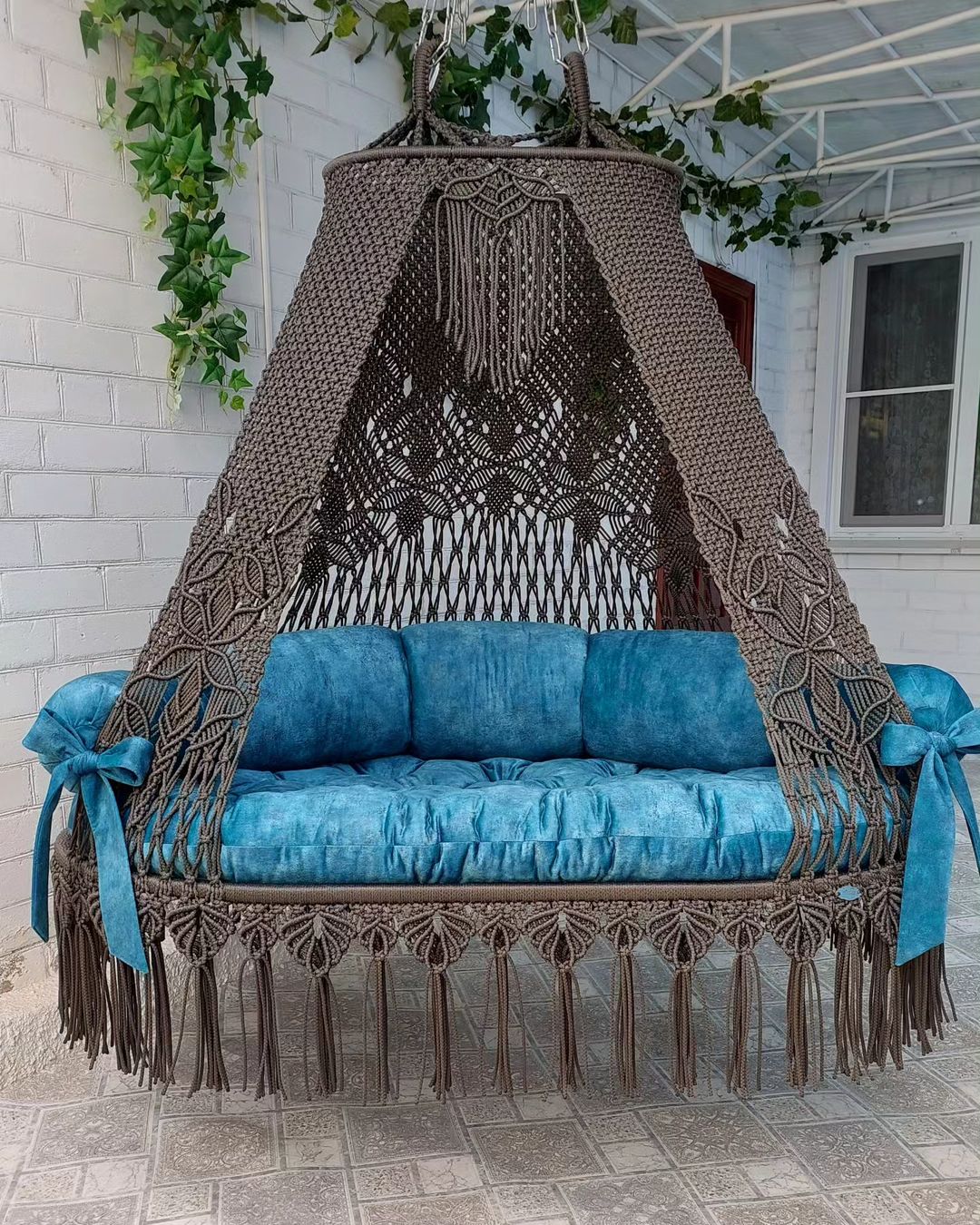 makramee hängematte Handmade Macrame Swing Hanging Hammock Chair buy online