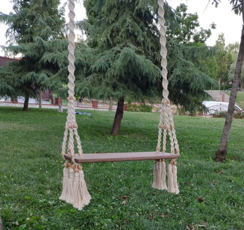 Swing Macrame Children/Adult,Backyard Swing, Boho Swing, indoor&Outdoor Tree Swing
