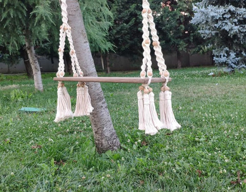 Swing Macrame Children/Adult,Backyard Swing, Boho Swing, indoor&Outdoor Tree Swing
