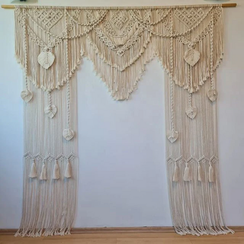 Handmade Macrame Large Curtain Bohemian Decoration Wall Arch Backdrop Wedding Wall Hanging