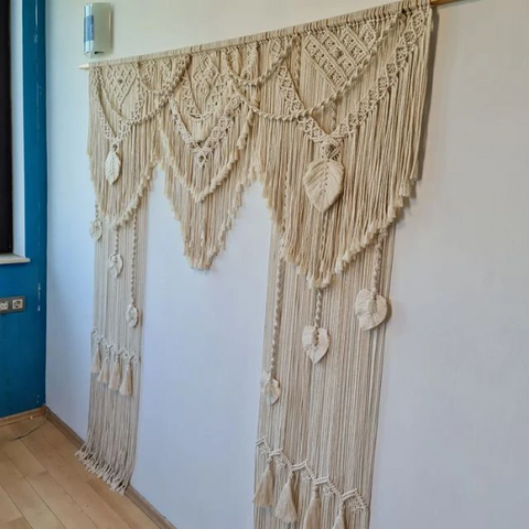 Handmade Macrame Large Curtain Bohemian Decoration Wall Arch Backdrop Wedding Wall Hanging