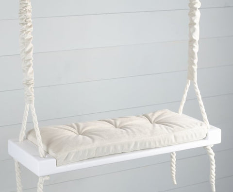 Cushion Wood Swing, Wood Swing, Tree Swing Adult, Boho Swing