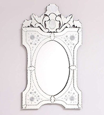 Handmade Crown Wall Mirror Wall Mount Round Glass Mirror