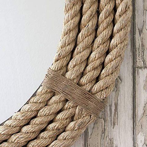 Rope Wall Mirror Wooden Wall Mirror for Home Decoration Wall Mount Mirror