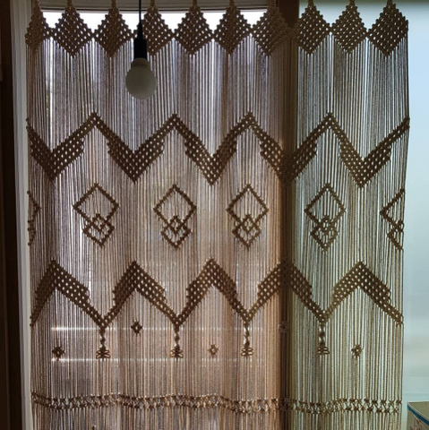 Macramé Wall Curtain / Macrame Boudoir decor/ Macrame Door