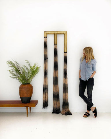 Handwoven Neutral Fiber Art | Boho Chic Wall Hanging | Contemporary Macrame Decor Lauren Williams Inspired