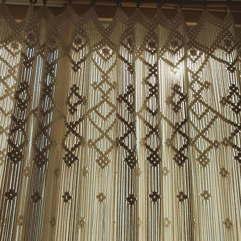 Large Design Macrame Curtain Beautiful Handmade Wall Hanging