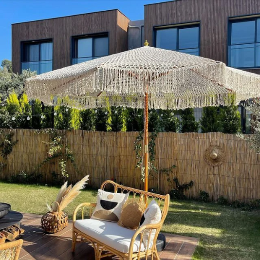 Macrame Crochet Fringe Beach Umbrella buy online