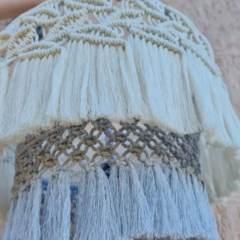 Beautiful Macrame Boho light, Tassel Lamp Shade Macrame Chandelier, Bohemian Lamp Shade, Bohemian Decoration