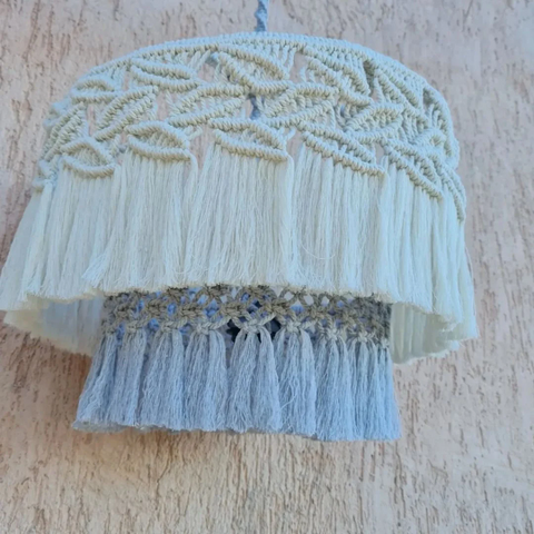Beautiful Macrame Boho light, Tassel Lamp Shade Macrame Chandelier, Bohemian Lamp Shade, Bohemian Decoration