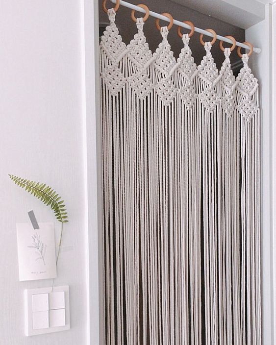 Beautiful Handmade Macrame Curtain Wall Hanging