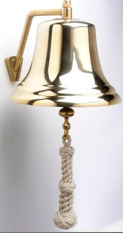 Handwoven, Nautical Bell Rope, Handmade Cotton Nautical Bell Rope with Heavy-Duty Brass Shackle – Made in India, Ship or Wall Bells