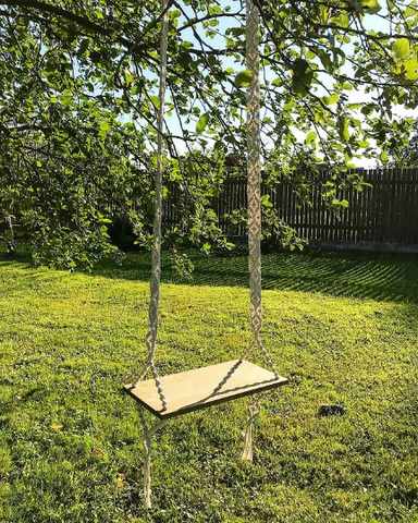 Macrame Wood Swing, Wood Swing, Tree Swing Adult, Boho Swing