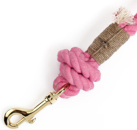 Pink Handmade Rope Leashes for Dogs Rope Dog Leash Rope Cute Dog Leash Braided Dog Leash Cotton Rope Leash for Medium Dogs Large Dogs 5FT Organic Cotton