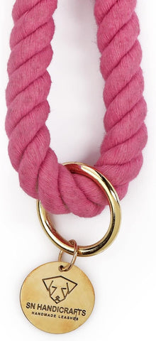 Pink Handmade Rope Leashes for Dogs Rope Dog Leash Rope Cute Dog Leash Braided Dog Leash Cotton Rope Leash for Medium Dogs Large Dogs 5FT Organic Cotton