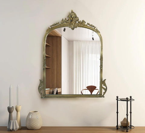Victorian Arched Hand-Casted Full-Length Mirror