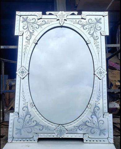 Venetian Oval Glass Mirror Wall Mount