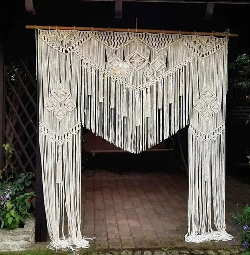 Macrame Wedding Arch Arbor, Macrame Wedding Backdrop, Macrame Wall Hanging