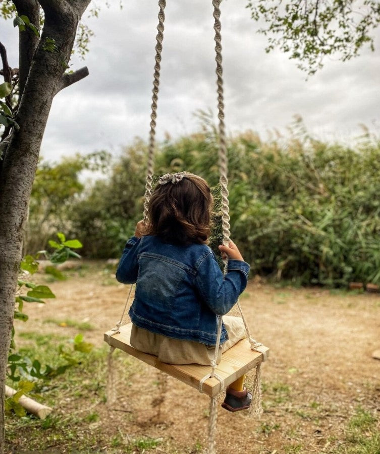 Lovely Handmade Macrame Wood Swing, Wood Swing, Tree Swing Adult, Boho Swing, Outdoor Swing, Indoor/Outdoor Swing