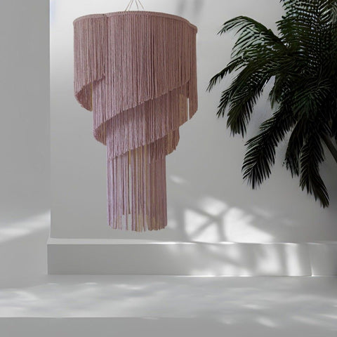 Large Woven Medusa Lampshade | Obakki Inspired Boho Macramé Chandelier