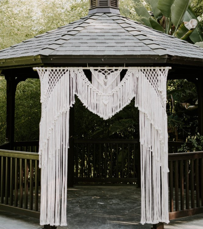 Macrame wedding arch, Bohemian wedding, Extra Large Macrame backdrop, Macrame Window Curtain, Boho Wedding Backdrop