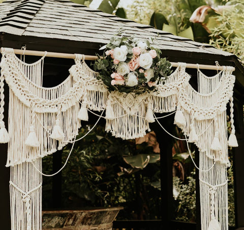 Macrame backdrop, Macrame Window Curtain, Boho Wedding Backdrop, Macrame Wedding Curtain