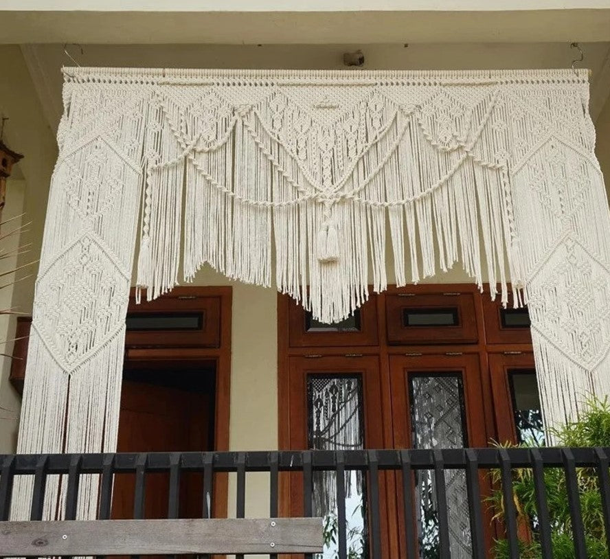 Macrame Wall Hanging, Macrame Curtain Bohemian, Macrame Wall Arch, Macrame Wedding Backdrop