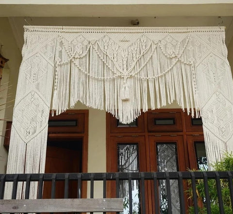 Macrame Wall Hanging, Macrame Curtain Bohemian, Macrame Wall Arch, Macrame Wedding Backdrop