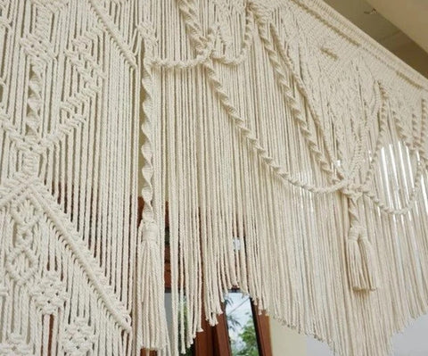 Macrame Wall Hanging, Macrame Curtain Bohemian, Macrame Wall Arch, Macrame Wedding Backdrop
