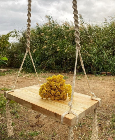 Lovely Handmade Macrame Wood Swing, Wood Swing, Tree Swing Adult, Boho Swing, Outdoor Swing, Indoor/Outdoor Swing