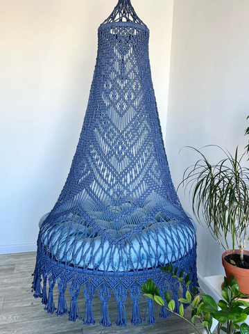 Luxuorious Swing, Macrame Hammock Chair, Macrame Round Swing, Hanging Cotton Macrame Hammock Chair, Macrame Swing Chair