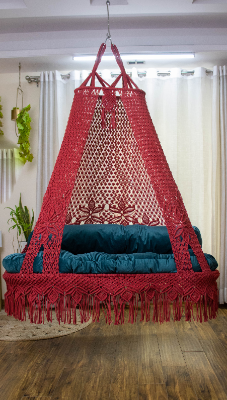 Large Size Macrame Swing Bed, Swing Chair, Hanging Sofa
