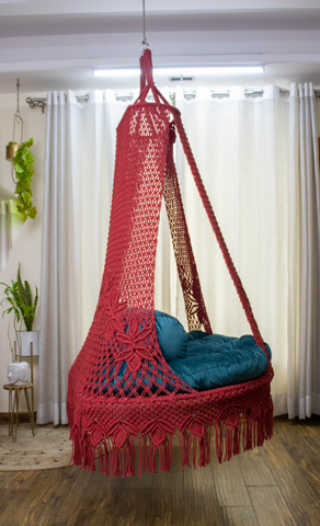 Large Size Macrame Swing Bed, Swing Chair, Hanging Sofa