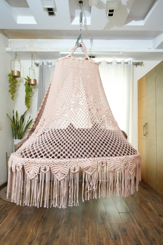Lovely Swing Bed, Macrame Hanging Swing Chair, Bohoemian Decor