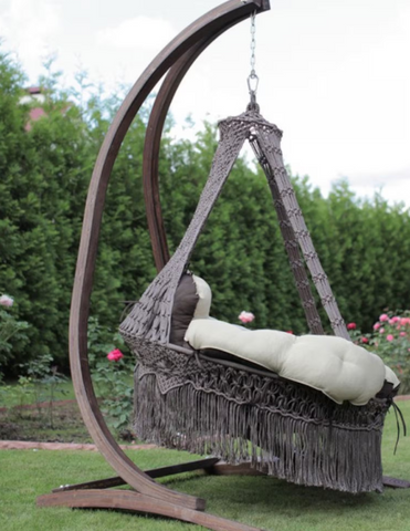 Macrame Swing Chair, Bohemian Hanging Chair, Macrame Hammock Chair