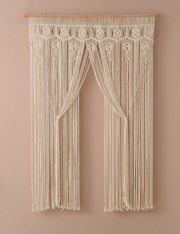 Beautiful Macrame Wall Curtain, Wall Hanging Curtain, Wall Decor