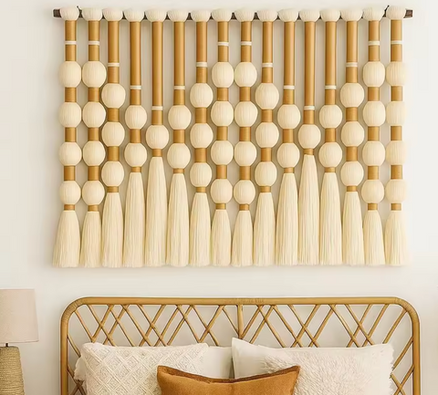 Macrame Wall Hanging Boho Decor | Large Woven Tapestry | Handmade Bohemian Wall Art for Living Room Bedroom Home Decoration