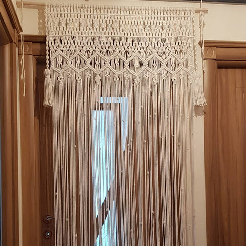 Tassel Curtain Macrame Wall Curtain Wall Hanging, Wedding decor