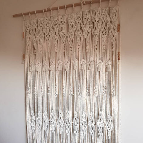 Handmade Beautiful Boho Macrame Wall Curtain Wall Hanging, Wedding decor