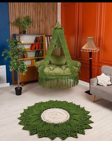 Christmas Beautiful Handmade Macrame Swing Chair, Hanging Hammock Chair