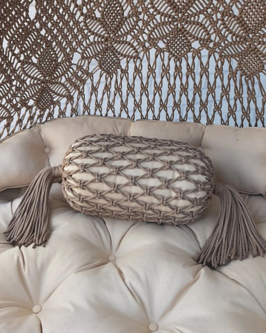 Large Macrame Sofa Chair, Macramé Swing Bed, Hanging Swing Chair