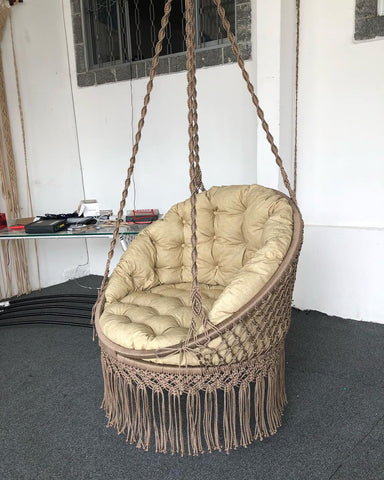 Hammock indoor and outdoor Garden Swing, Macrame hammock, Hanging woven swing