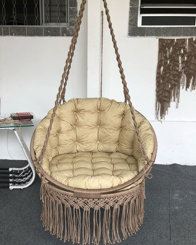 Hammock indoor and outdoor Garden Swing, Macrame hammock, Hanging woven swing