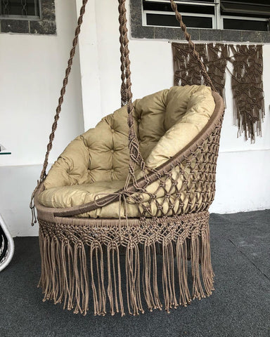 Hammock indoor and outdoor Garden Swing, Macrame hammock, Hanging woven swing